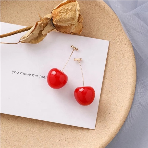 Cherry drop earrings - Picture 7 of 10